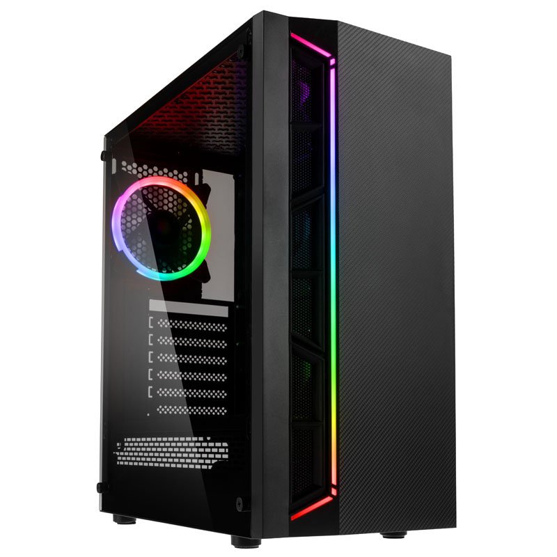 Kolink Inspire K7 ARGB Schwarz, GTX 1660 SUPER, Ryzen 5 5500, 16GB RAM, 512GB SSD, 500 Watt