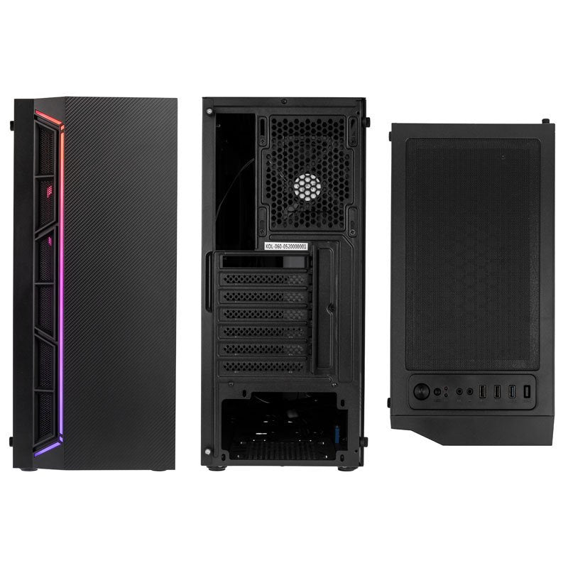 Kolink Inspire K7 ARGB Schwarz, GTX 1660 SUPER, Ryzen 5 5500, 16GB RAM, 512GB SSD, 500 Watt
